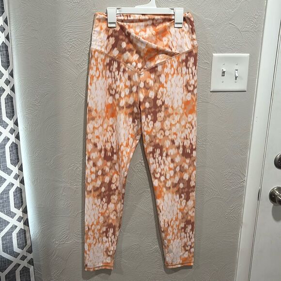 OFFLINE by Aerie High Waisted Orange Cedar Crossover Leggings Size Large - Picture 1 of 4